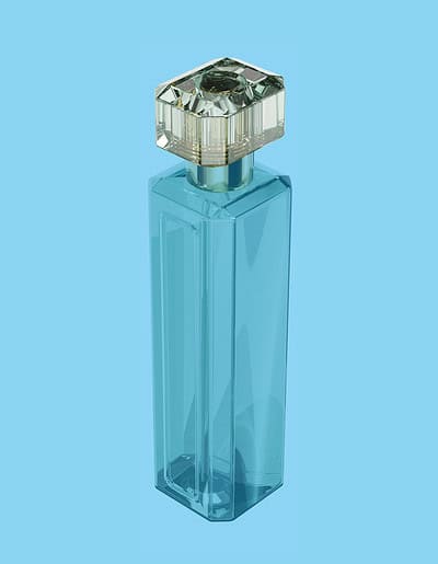 Perfume bottle colour render blue wash - perspective