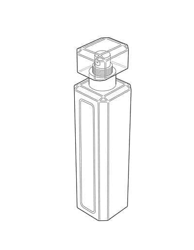 Perfume bottle line drawing (no shading) 1/7
