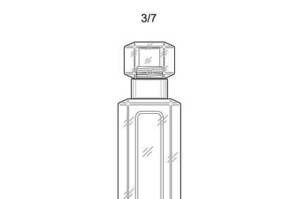 Perfume bottle line drawing 3/7